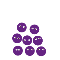 a group of cartoon blueberries