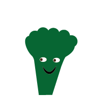 smiling cartoon broccoli