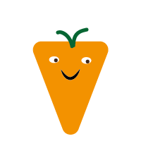 smiling cartoon carrot